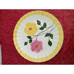 Blue Ridge Underglaze Hand Painted Plate Southern Potteries USA